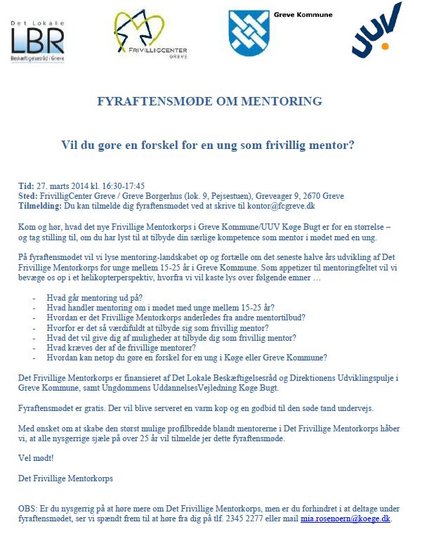 mentor - frivilligcenter
