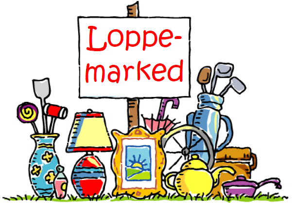 loppemarked u. tekst